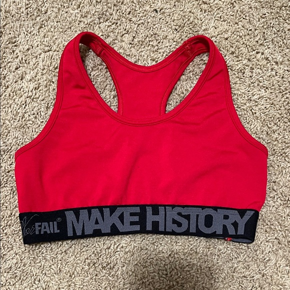 Flag Nor Fail Red Sports Bra - Picture 1 of 3